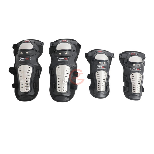 Rustfritt knealbuebeskyttersett for motocrossbeskyttelsesputebeskyttere
