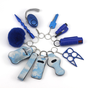 የደህንነት ጥበቃ የእጅ አንጓ የጅምላ ኪት 12 PCS DIY Keychain መለዋወጫዎች ስብስቦች 